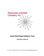 Resources Unlimited Hand Held Edge Deletion Tool Operation Manual