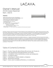 Lacava EX01A Owner's Manual