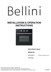 Bellini BOT605BP-F Installation & Operation Instructions