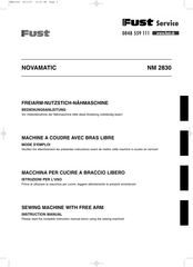 FUST NOVAMATIC NM 2830 Instruction Manual