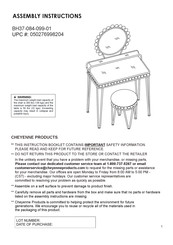 Cheyenne BH37-084-099-01 Assembly Instructions Manual