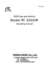 Riken Keiki RI-2000W Operating Manual