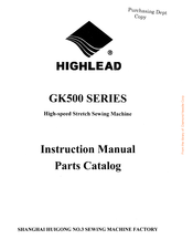 HIGHLEAD GK500-01CB/M Instruction Manual Parts Catalog