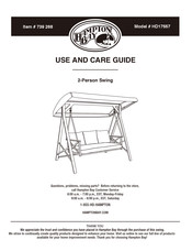 HAMPTON BAY HD17557 Use And Care Manual