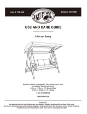 HAMPTON BAY 739 268 Use And Care Manual
