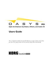 Korg Soundlink DRS OASYS PCI User Manual
