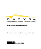 Korg Soundlink DRS OASYS PCI Patches & Effects Manual
