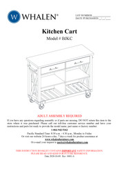 Whalen BJKC Quick Start Manual