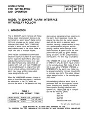 Vicon V1300X-IAF Instructions For Installation And Operation Manual