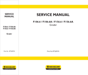 New Holland F156.6 Service Manual