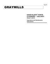Graymills HANDI-KLEEN PL36FB Operation And Maintenance Instructions