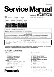 Panasonic SA-AKX92LM-K Service Manual