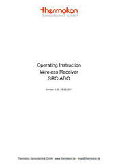 Thermokon SRC-ADO Series Operating	 Instruction