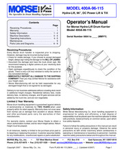 Morse 400A-96-115 Operator's Manual