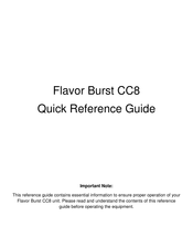 Flavor Burst CC8 Quick Reference Manual