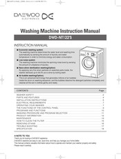 DAEWOO ELECTRONICS DWD-NT122'S Instruction Manual