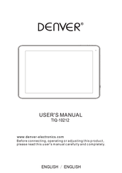 Denver TIQ-10212 User Manual