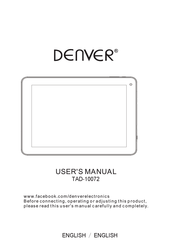 Denver TAD-10072 User Manual