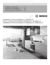 Bosch HDD86051UC Installation Instructions Manual