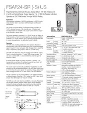 Belimo FSAF24-SR US Manual