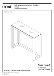 Next BROOKLYN 977228 Assembly Instructions Manual