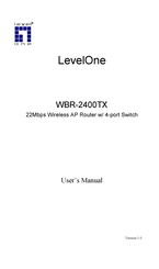 LevelOne WBR-2400TX User Manual