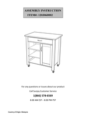 Sunjoy 1203060002 Assembly Instruction Manual