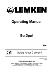 Lemken EurOpal Operating Manual
