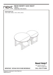 Nex NEW HENRY 758976 Assembly Instructions Manual