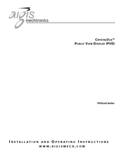 Aigis Mechtronics CRYSTALVUE PVD A Series Installation And Operating Instructions Manual