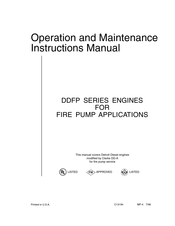 Detroit Diesel DDFP-08FA Operation And Maintenance Instruction Manual