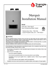 TriangleTube Marquis TWH180LP Installation Manual