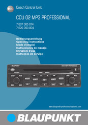 Blaupunkt CCU 02 MP3 PROFESSIONAL Operating Instructions Manual