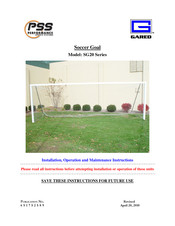 PSS SG20 Series Installation, Operation And Maintenance Instructions