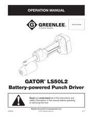 Textron Greenlee GATOR LS50L2 Operation Manual