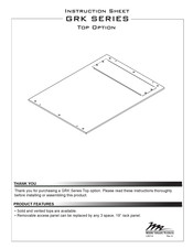 Middle Atlantic Products GRK Series Instruction Sheet