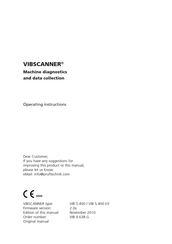 PRÜFTECHNIK VIBSCANNER VIB 5.400 EX Operating Instructions Manual
