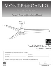 Monte Carlo Fan Company 3AMR60 D Series Owner's Manual And Installation Manual