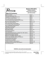 Audiovox Platinum+ APS 687C Installation Manual