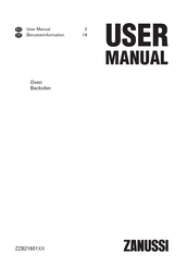 Zanussi ZZB21601XX User Manual