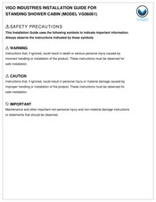VIGO VG06061 Installation Manual
