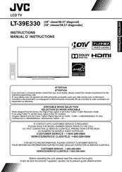 JVC LT-39E330 Instructions Manual