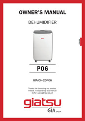 GIA Giatsu GIA-DH-20P06 Owner's Manual