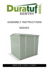 Riverlea Duratuf SENTRY SHEDS SG2020 Assembly Instructions Manual