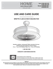 Home Decorators Collection 1004 355 109 Use And Care Manual