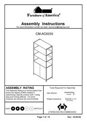 Furniture of America CM-AC6059 Assembly Instructions Manual