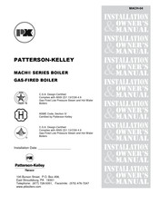 Patterson-Kelley MACH-04 Installation & Owner's Manual