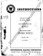 Westinghouse DE-ION DB-75 Instructions Manual