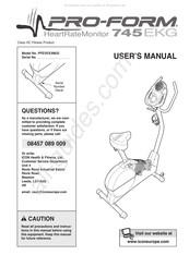 Pro-Form 745 Ekg Bike User Manual