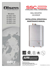 ECR SSC Olsen OLSSC-050 Installation, Operation & Maintenance Manual